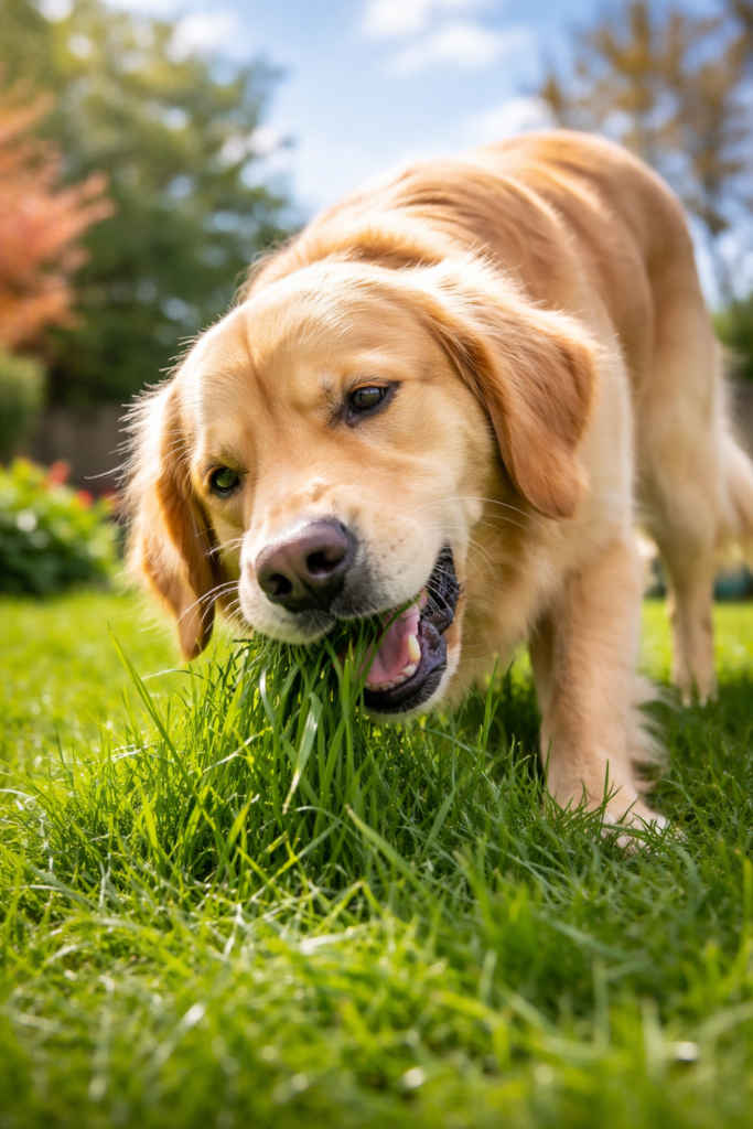 Why Do Dogs Eat Grass? Is It Normal or a Sign of Something Else? Beagle puppy happily eating green grass in a garden