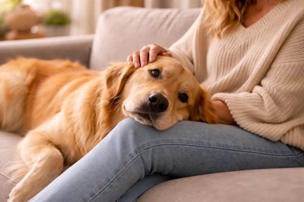 why does my dog lean on me