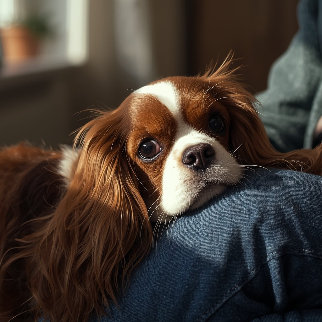 dog leaning on owner reasons
