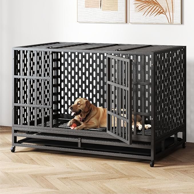 Hiwokk budget friendly heavy duty dog cage