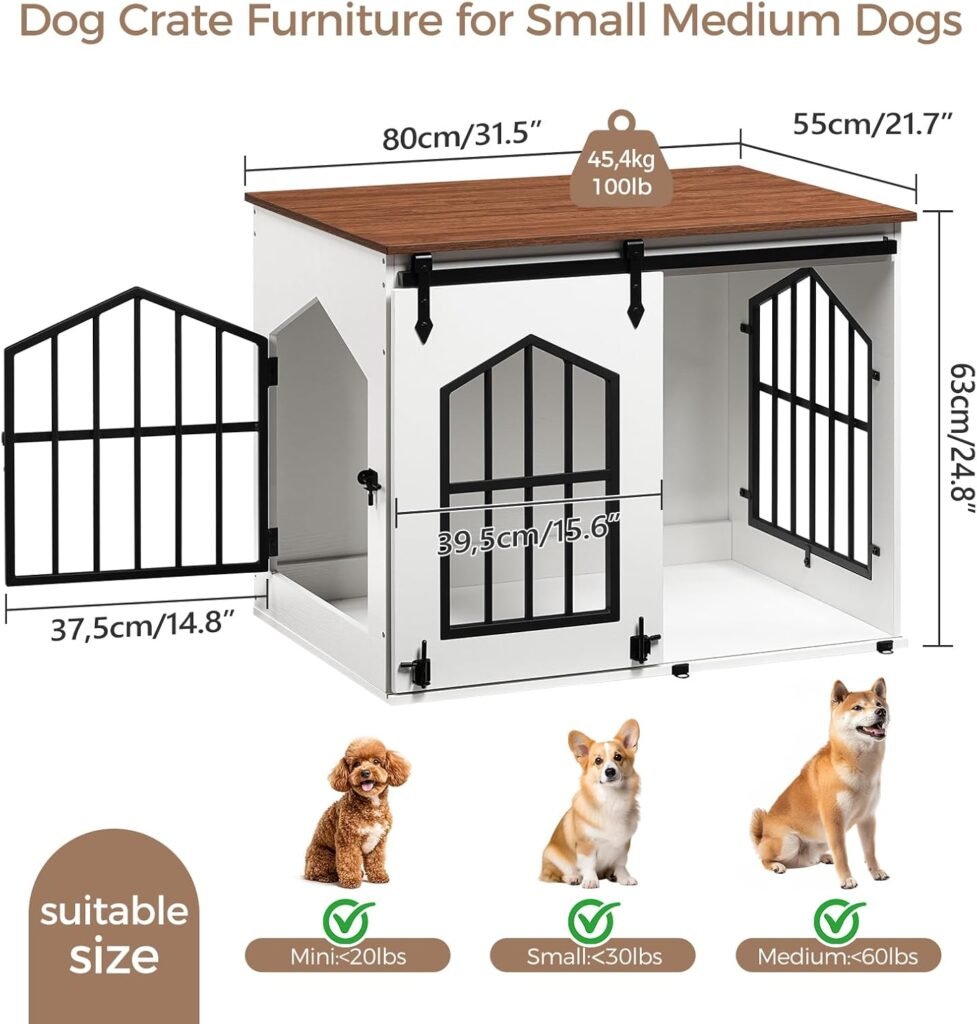 mahancris dog crate furniture size chart