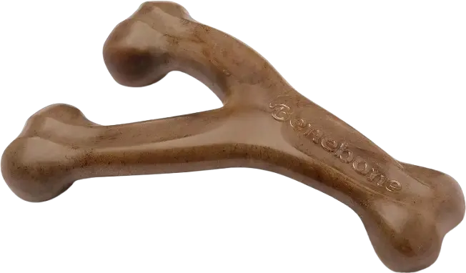 Benebone Wishbone durable real bacon flavored chew toy for aggressive chewers